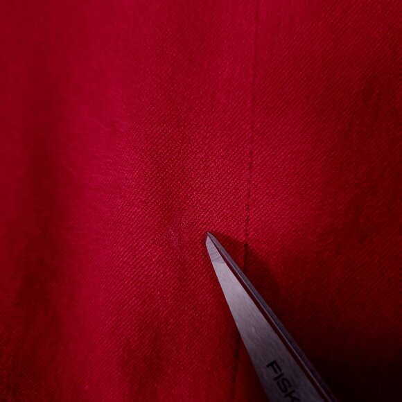 Anthropologie The Essential Slim Pants Womens 12 Red Double Button Stretch Crop - Picture 9 of 16